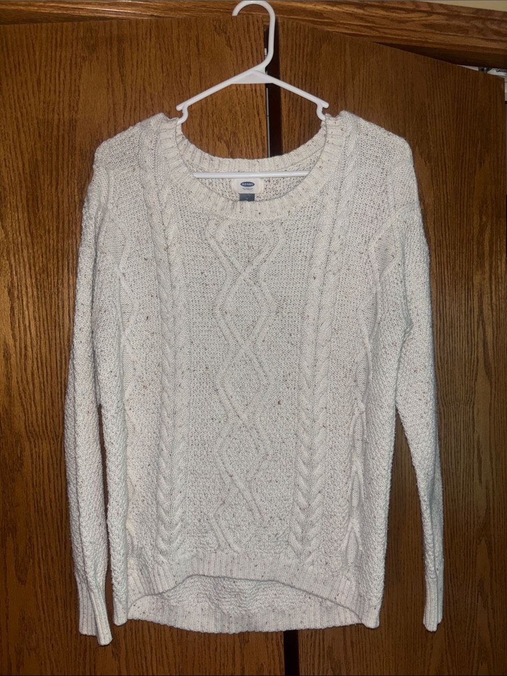 Old Navy Ivory Cable Crewneck Sweater - Women's